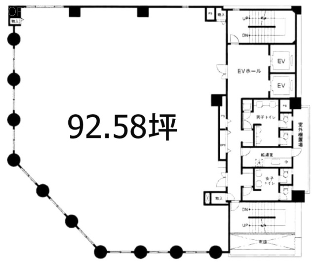 田辺浜町ビル8F 間取り図