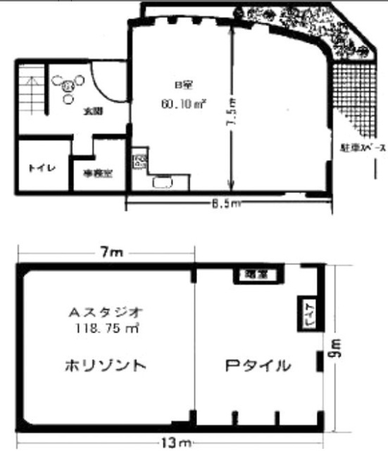 スタジオインテック落合1F 間取り図