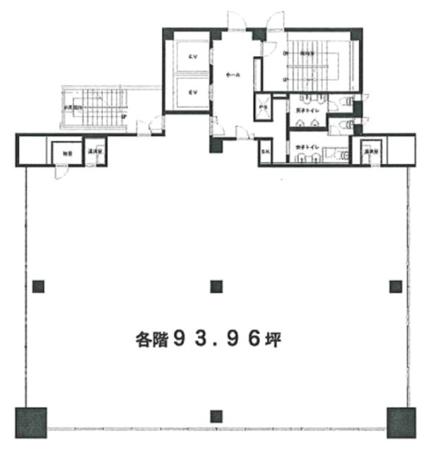丸促築地ビル5F 間取り図