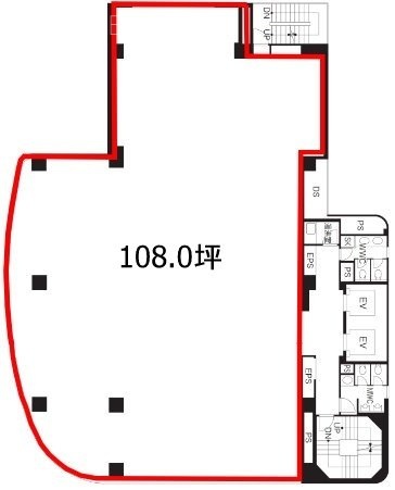 近鉄銀座中央通りビル6F 間取り図