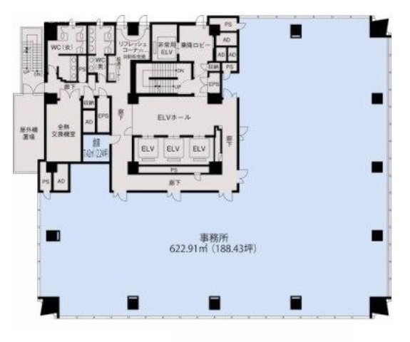 損保ジャパン仙台ビル7F 間取り図