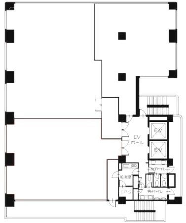 第15三ツ木ビル9F 間取り図