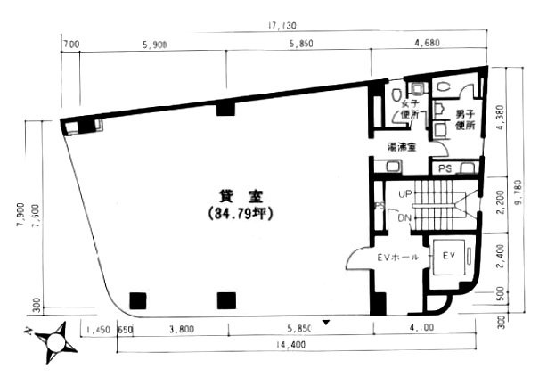 第2松岡ビル5F 間取り図