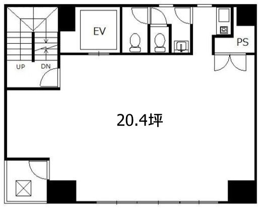 Landwork品川ビル3F 間取り図
