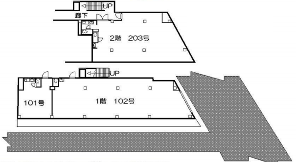 アイエスビル1F～2F 間取り図