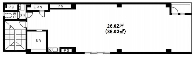 加瀬ビル154ビル8F 間取り図