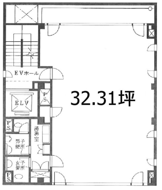 駒信インテリジェントビル2F 間取り図