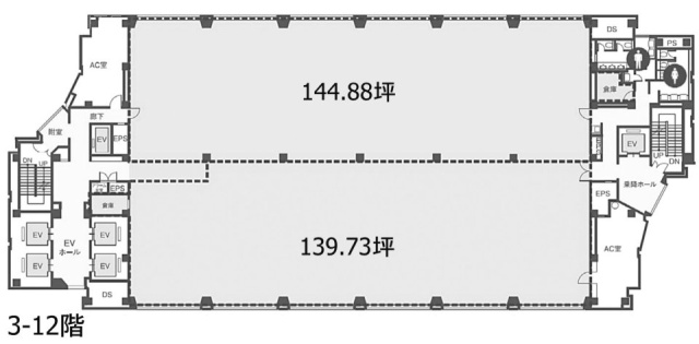 渋谷プロパティータワー5F 間取り図