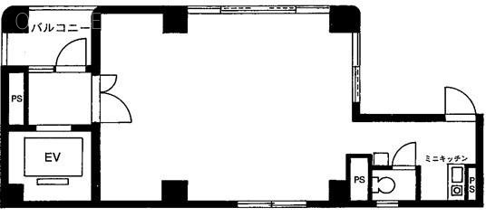 サンライズ升和ビル6F 間取り図