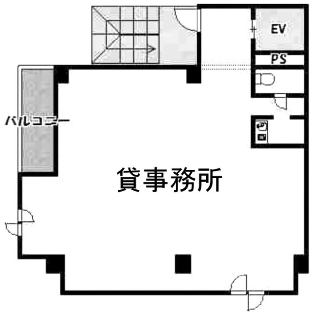 明王ビル5F 間取り図