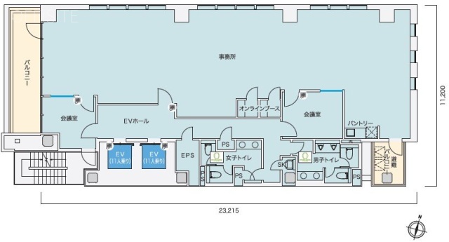 後楽園PREXビル9F 間取り図
