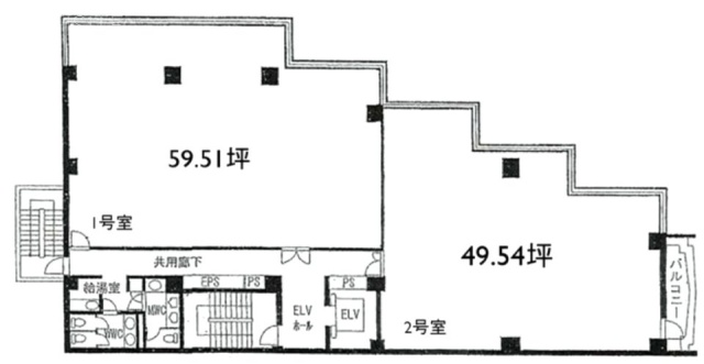 山水ビル4F 間取り図