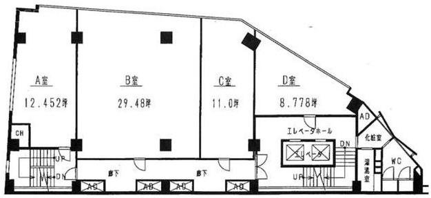 虎ノ門産業ビルA 間取り図