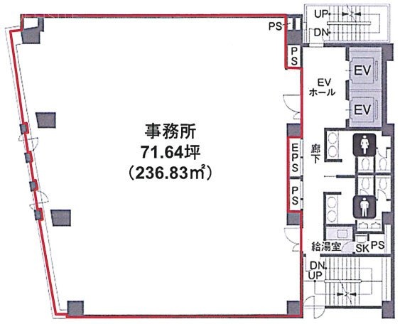 原宿ソフィアビル7F 間取り図