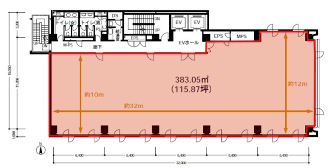 芝エクセージビル5F 間取り図