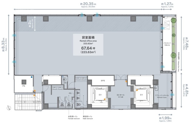 REVZO新橋6F 間取り図