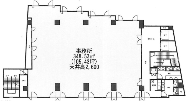 上野公園トーセイビル5F 間取り図