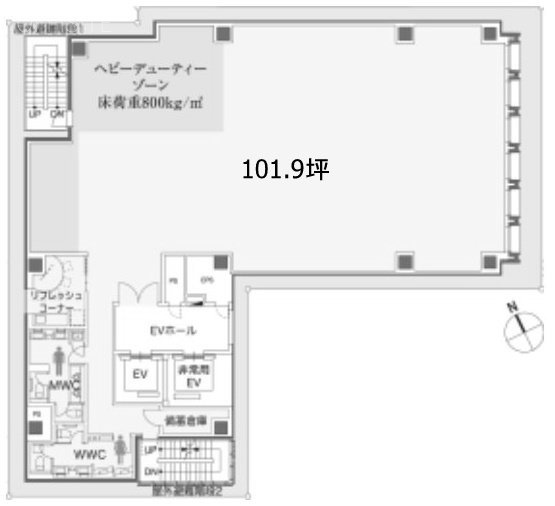 SーGATE八丁堀7F 間取り図