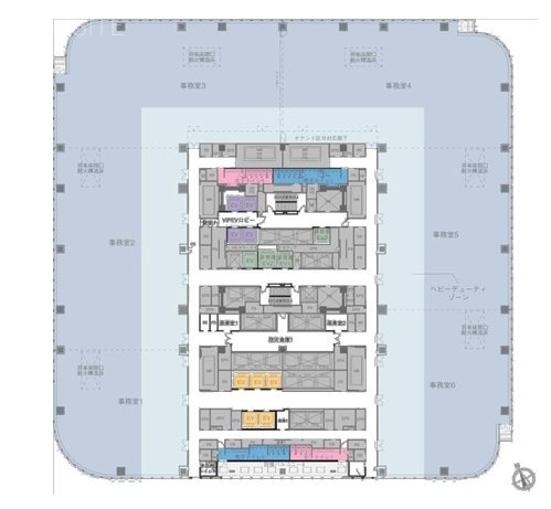 日本橋一丁目中地区第一種市街地再開発事業25F 間取り図