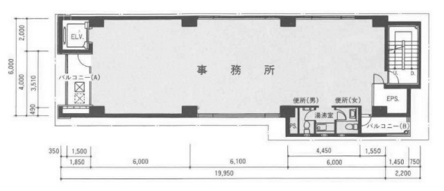 幸ビル7F 間取り図