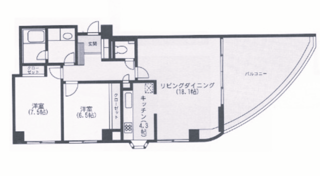 リエール市ヶ谷5F 間取り図