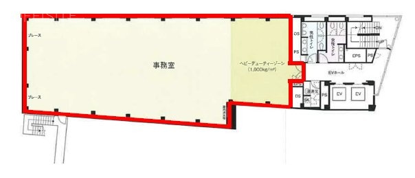 ラウンドクロス新宿5丁目1F 間取り図