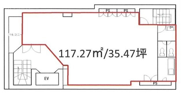 アイダビル津田沼6F 間取り図