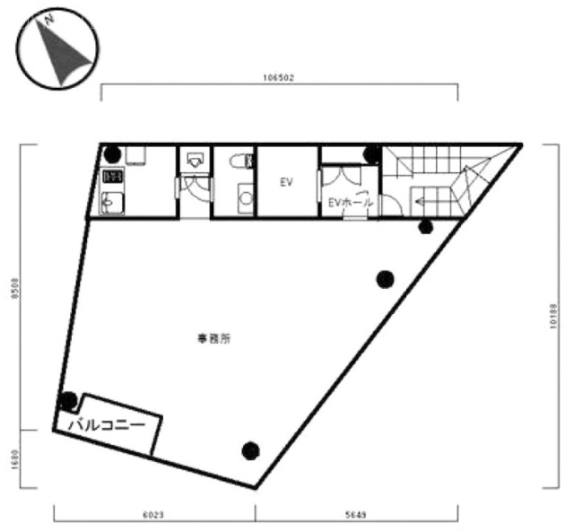 GLASS CITY KEIO HACHIOJIビル6F 間取り図