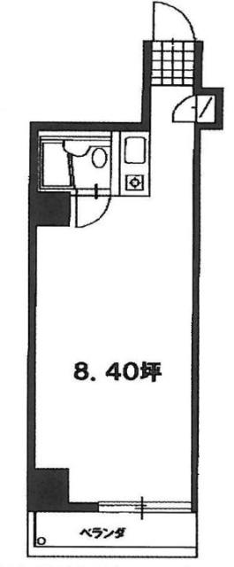 ライオンズMS新富町第2ビル407 間取り図