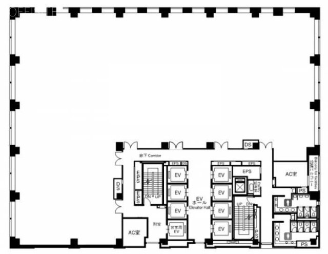 東五反田スクエアビル801 間取り図