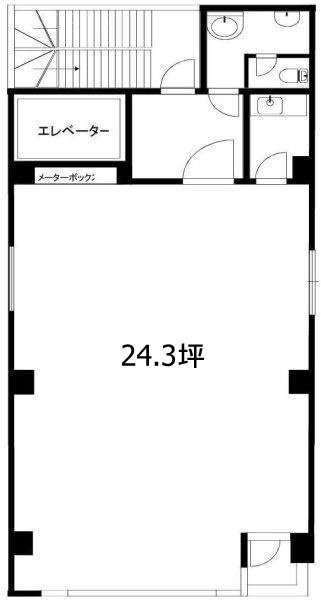 ハニー堀留第2ビル2F 間取り図