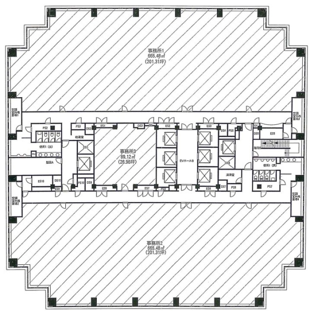 ハーモニータワー12F 間取り図