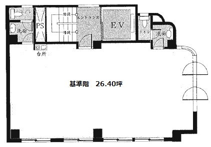 サンライズビルⅡ2F 間取り図