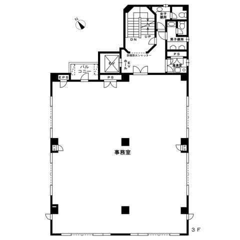 千駄ヶ谷パークスクエア3F 間取り図