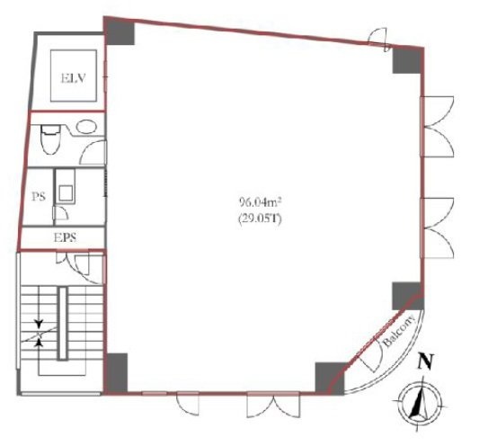 井筒西麻布ビル5F 間取り図