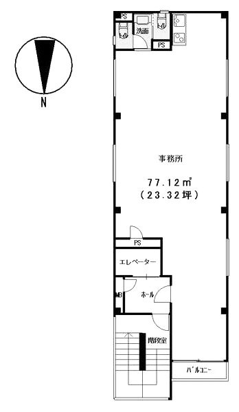 上野Mビル9F 間取り図