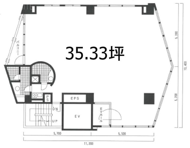 シンエイビル8F 間取り図