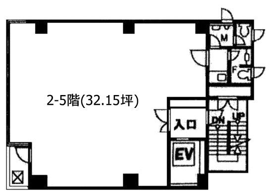 五反田栗の木ビル5F 間取り図