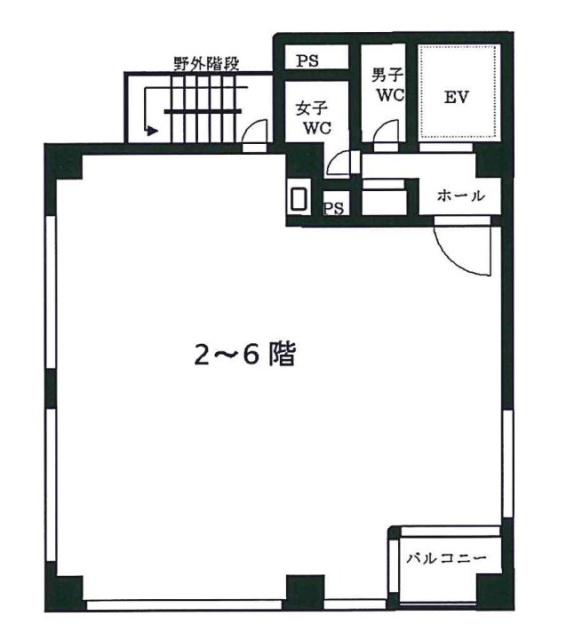 蔵前イシイビル6F 間取り図