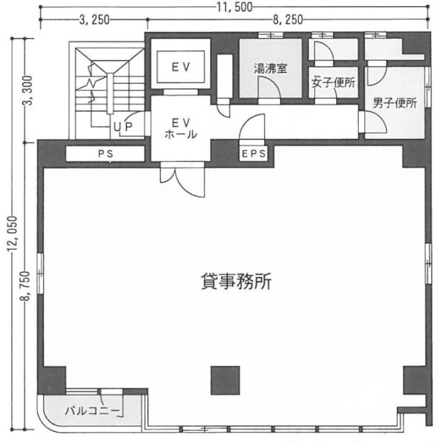 千代田共同ビル6F 間取り図