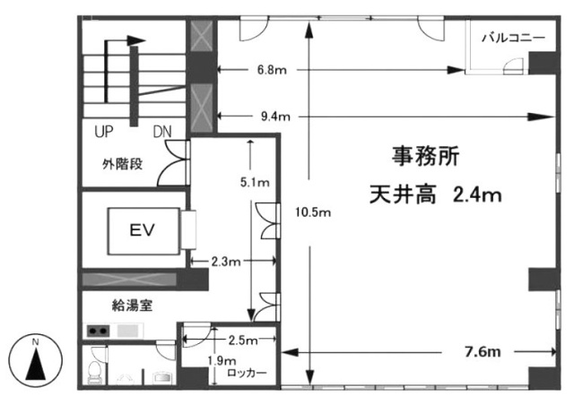 三栄ビル5F 間取り図