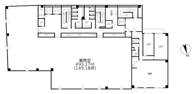 二葉高輪ビル4F 間取り図