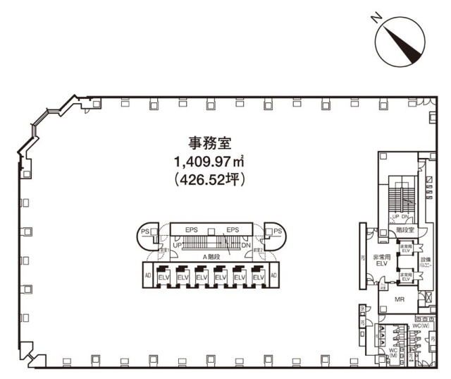 相互館110タワー9F 間取り図