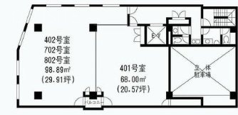 横浜サンライズビル6F 間取り図