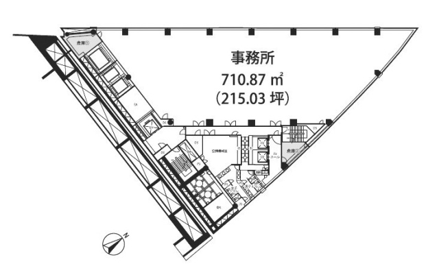 汐留エッジ5F 間取り図