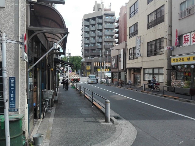 リバーハイツ門前仲町 ビル前面道路