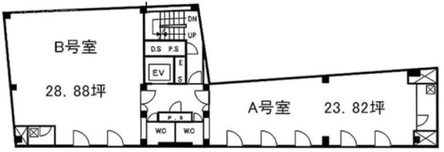 ニューギンザ10号館ビルAB 間取り図