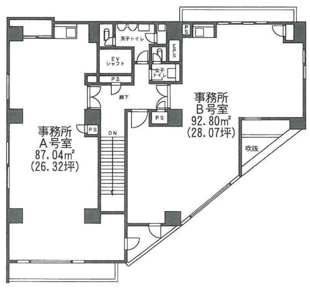 田町竹芝ハイツビル4F 間取り図