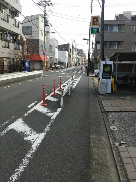 東玉川ハウス ビル前面道路