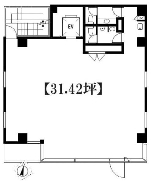 ピーコス日本橋ビル2F 間取り図